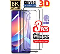 3 pezzi Ultra HD 3D Pellicola in vetro temperato curvo, durezza 9H, antideflagrante, anti-graffio, compatibile con Xiaomi 17 15 13 12 14 Ultra Pro/ Note 14 15 13 Pro+ Pro 4g 5g/ Reno/Honor Magic 5/6/7