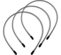 3 Pezzi Unisex Cerchietto per Capelli Metallo Fascia Nera Fascia per Capelli Wave da Uomo e Donna Antiscivolo Copricapo alla Moda Sportivo(Piccola Molla)