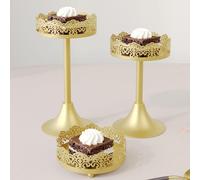 3 pezzi Vassoio da dessert Organizzatore di stoccaggio Supporto per cupcake