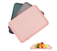 3 Pezzi Vassoio da Portata Vassoio Plastica Rettangolare Vassoio Antiscivolo Vassoio Servizio Rettangolare Vassoio Piccolo per Bar Feste Cucine Sala da Pranzo Bagno (3 Colori, 29 x 21 x 2 cm)