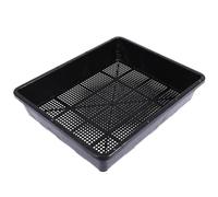 3 Pezzi Vassoio per Piantine Rettangolare 37x30 CM in Plastica Nero | Fori Piccoli e Struttura Traforata, Leggero e Resistente All’usura, per Produzione Floreale e Centri Commerciali