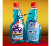 3 Pezzi VEDO CHIARO Ricarica Brillatutto Vetri e Multiuso Ossigeno Attivo 500ml