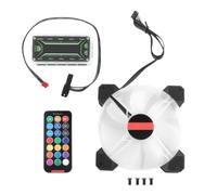 3 Pezzi Ventilatore per PC Regolabile Rgb 120mm in ABS Silenzioso | Connettore a 6 Pin, Alimentazione 5vdc e 12vdc, Velocità 0-1400, Flusso 37, 8 Cfm