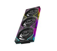 3 Pezzi Ventola per Case da 120 mm con Display Digitale Raffreddamento per Computer ARGB CPU Cooler con Schermo Infinite Mirror Design 600-2100 RPM B