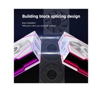 3 Pezzi Ventola per Case da 120 mm con Display Digitale Raffreddamento per Computer ARGB CPU Cooler con Schermo Infinite Mirror Design 600-2100 RPM D