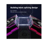3 Pezzi Ventola per Case da 120 mm con Display Digitale Raffreddamento per Computer ARGB CPU Cooler con Schermo Infinite Mirror Design 600-2100 RPM B