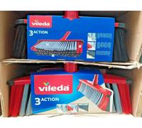 VILEDA scopa 3 ACTION per tutti i tipi di sporco per Interni 3 Diverse Setolole
