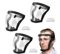 3 Pezzi Visiera Protettiva, Maschera Protettiva Anti Polvere, Visiera Trasparente Protettivas Viso Con Filtro, Maschera Integrale Lavoro, Con Fascia Regolabile Per Aldatura Esperimenti Decespugliatore