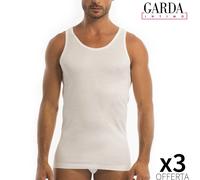 3 PEZZI VOGATORE GARDA 0030 100% FILO DI SCOZIA CANOTTIERA CANOTTA SPALLA LARGA