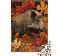 3 Pezzi Wild Boar Autumn Set Di Biancheria Da Letto Stampa 3d in Microfibra Copripiumino Con Cerniera Nature Wildlife Illustration Decorazione Per La Camera Da Letto Per Ragazzi E Ragazze 70x50cm/1000