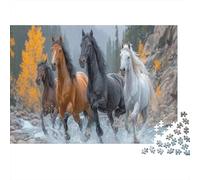 3 Pezzi Wild Horses Galloping Set Di Biancheria Da Letto Stampa 3d Morbida Microfibra Con Chiusura A Strappo Nature Landscape Art Decorazione Per La Camera Da Letto Per Ragazzi E Ragazze 70x50cm/1000p