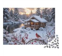 3 Pezzi Winter Cabin Set Di Biancheria Da Letto Con Stampa 3D in Microfibra Copripiumino Con Cerniera Cozy Forest Retreat Decorazione Per La Camera Da Letto Per Ragazzi E Ragazze 38x26cm/1000pcs