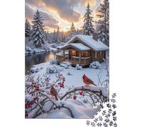 3 Pezzi Winter Cabin Set Di Biancheria Da Letto Con Stampa 3D Morbida Microfibra Con Chiusura A Strappo Cozy Forest Retreat Per Tutte Le Stagioni Per Ragazzi E Ragazze 70x50cm/1000pcs