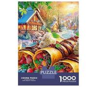 3 Pezzi Winter Coffee Scene Set Di Biancheria Da Letto Stampa 3d Morbida Microfibra Copripiumino Con Cerniera Candy Town Per Tutte Le Stagioni Per Bambini,Ragazzi E Ragaz 52x38cm/1000pcs