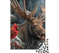 3 Pezzi Winter Moose Set Di Biancheria Da Letto Stampa 3d in Microfibra Con Chiusura A Strappo Nature Wildlife Art Per Tutte Le Stagioni Per Ragazzi E Ragazze 52x38cm/1000pcs
