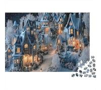 3 Pezzi Winter Village Set Di Biancheria Da Letto Con Stampa 3D in Microfibra Con Chiusura A Strappo Cozy Fairy Tale Style Per Tutte Le Stagioni Per Bambini,Ragazzi E Ragaz 52x38cm/1000pcs