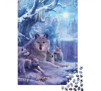 3 Pezzi Winter Wolves Pack Set Di Biancheria Da Letto Stampa 3d Morbida Microfibra Copripiumino Con Cerniera Fantasy Forest Scene Decorazione Per La Camera Da Letto Per Ragazzi E Ragazze 70x50cm/1000p