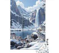 3 Pezzi Winter Wolves Pack Set Di Biancheria Da Letto Stampa 3d Morbida Microfibra Copripiumino Con Cerniera Artistic Mountain Scene Per Tutte Le Stagioni Per Bambini,Ragazzi E Ragaz 70x50cm/1000pcs