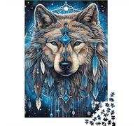 3 Pezzi Wolf Mystical Art Set Di Biancheria Da Letto Con Stampa 3D in Microfibra Con Chiusura A Strappo Spiritual Dreamcatcher Style Decorazione Per La Camera Da Letto Per Bambini,Ragazzi E Ragaz 70x5