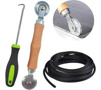 3 Pezzi Zanzariera Finestra Ricambio Strumento, Rullo Estrattore a Ruota, 15M Na