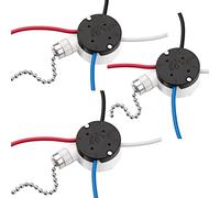 3 Pezzi Ze-208S E89885 3 Velocità 4 Fili Interruttore un Catena Interruttore Ventilatore un Soffitto Interruttore Luce Parte di Ricambio,B