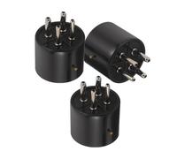 3 Pezzi Zoccolo Tubo a 4 Pin per Audio, Montaggio Pcb, Nero | Rame , Presa Salda e Inserimento Fluido, per Progetti Fai e Amplificatori Valvolari