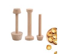 3 Pezzis Stampi In Legno Per Crostate, Mini Doppia Stampo Per Crostate, Pasticceria Tamper Crostata, Tartelletta Pestello, Tartelletta Pestello In Legno Per Impasto Biscotti Pasticceria Pressa