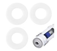 3 Pezzo Guarnizione per Campana per Geberit 816.418.00.1, Gomma Silicio Valvola di Scarico Guarnizione WC 63 x 32 x 3 mm, Rondella Diaframma, Flush Valve Base Sealing Washer Trasparente