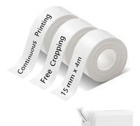 3 Pezzo Qutie Etichette Adesive Termiche, Etichette Termiche In Plastica Autoadesiva, Nastro di Ricambio per 3 Rotoli di Etichette, Rotolo Etichette Adesive, Etichette Autoadesive Termiche, 16mm x 4m