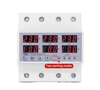 3 Phase 100A Din rail adjustable Over Under Voltage current limit protection Relay Protector Synchronous Asynchronous