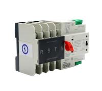 3 Phase Din Rail ATS Dual Power Automatic Transfer Switch Electrical Selector Switches Uninterrupted Power 4P 100A AC 380V(4P,220V)