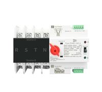 3 Phase Rail ATS Dual Power Automatic Transfer Switch Electrical Selector Switches Uninterrupted Power 4P 63A 100A 125A(110V,100A)