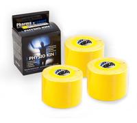3 PHYSIO KIN cm 5x5 m taping neuromuscolare kinesiologico giallo