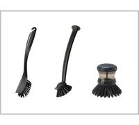 3 Piatti Multiuso Per Lavare Con Spazzole E Bordo Raschiante Dispenser Di Sapone