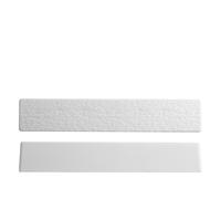 H&H, set 3 piatti rettangolari, in melamina, effetto ardesia, bianco, 36x7xh5 cm