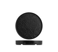 3 piatti tondo nero cm 18,5x3,5