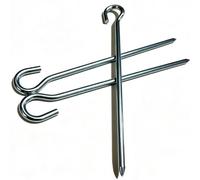 3 Picchetti A J Per Tenda, Picchetti Lunghi Da Campeggio Per Tende | Picchetto Da Campeggio, Chiodo Da Terra, Gancio A J, Ancoraggio Per Tettoia, Accessori Da Campeggio Per Esterni(0.8x30cm)