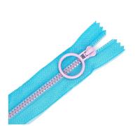 3# Piccola cerniera in resina per astuccio e portamatite fatti a mano con chiusura autobloccante,Blu celeste,3# - 20 cm