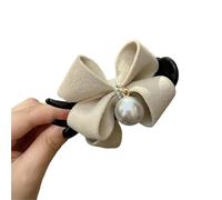 3 Piece Of Bow, Pearl Clip, Temperament, Shark, Korean Gentle Style Fabric Hair Accessory Accessoires(White)