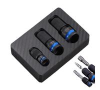 3 Piece Screw Extractor Socket Set For Damaged Bolts And Nuts