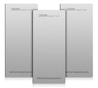 3 Pieces Diamond Sharpening Stone Diamond Knife Sharpener Plate Honing Whetstone for Kitchen Sharpening Dull, Blunt or Tired Edges (1000/2000/ 3000 Grit)