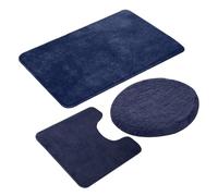 3 Pieces Toilet Three-Piece Non-Slip Mat Bathroom Absorbent Set Carpet Solid Color Microfiber Bath Rug Per Bagno(Color 2)
