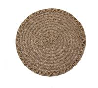 3 Pieces Tovaglietta Rotonda In Cotone Sintetico Intrecciato A Tre Capi In Stile Europeo, Semplice Sottobicchiere In Tinta Unita, Tappetino Isolante Antiscivolo