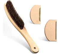 3 Pieces Wood Cashmere Comb and Wood Sweater Shaver Comb Combo Pack Fabric Sweater Shaver Lint Remover Comb with Lint Brush Multi-Fabric Shaver Removes Pilling, Fuzz and Lint from Garments