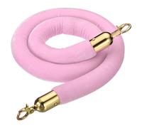 3 Piedi Rosa Velluto Stanchion Corda,Folla Controllo Barriera Corda,Dorato