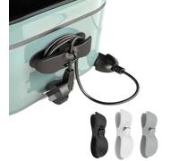 3 piezas de enrollador de cable, soporte de cable, enrollador de cable de cocina, organizador de cable de cocina, después de presionar el adhesivo de doble cara en el soporte, la pasta es muy firme