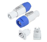 3 Pin AC Powercon Connettori YACSEJAO 2Pack 250V 20A Nac3mpa Blocco PowerCon Neutrik Connettori per palco Luce LED Schermo Bianco Connettore (USCITA)