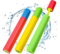 3 pistole ad acqua per bambini, 35 cm, colorate, a spruzzo, per piscina