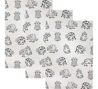 3-pk strofinacci mezzo lino, cats, 50 x 70 cm