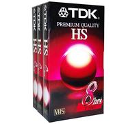 3 PK - TDK Premium Quality HS t-160 8 ore in VHS cassette tapes